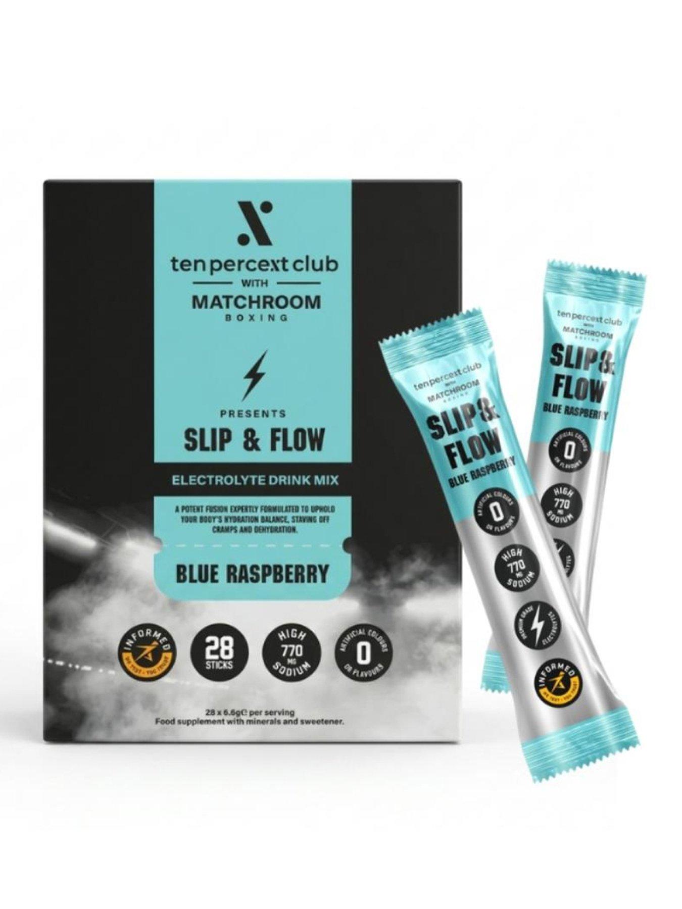 Image 1 of 4 of Ten Percent Club Slip & Flow Electrolytes - Blue Raspbery - 28 sachets