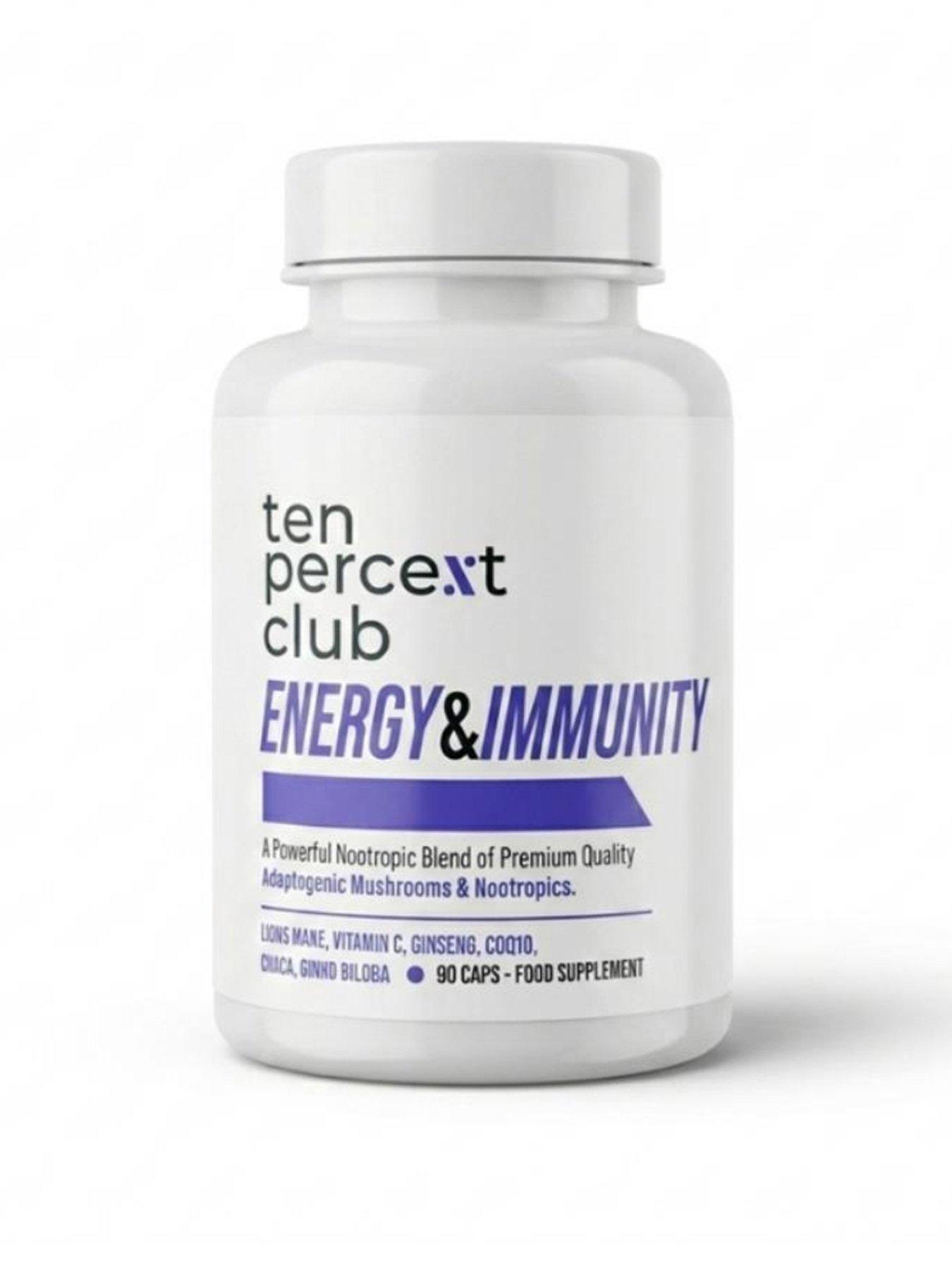 Image 1 of 5 of Ten Percent Club Energy And Immunity - Unflavoured - 90 capsules