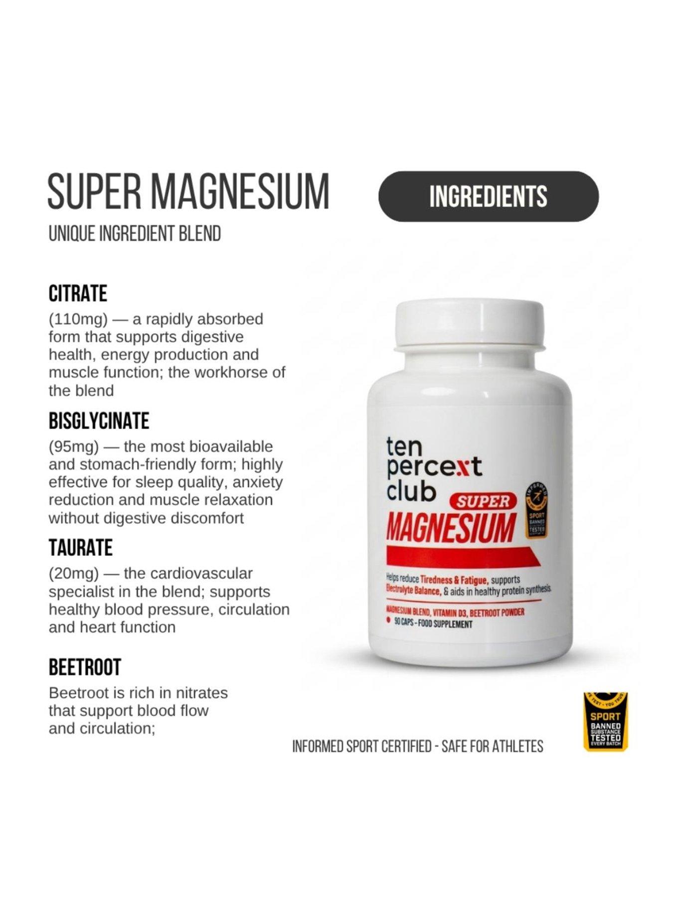Image 2 of 6 of Ten Percent Club Super Magnesium - Unflavoured - 90 capsules