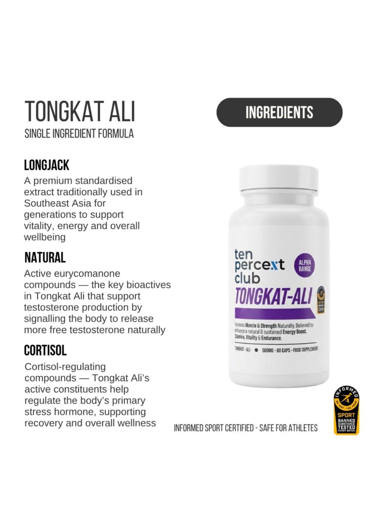 Image 2 of 6 of Ten Percent Club Tongkat Ali - Unflavoured - 60 capsules