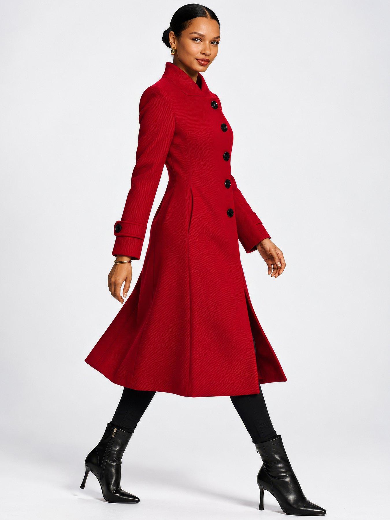 Image 5 of 6 of Jolie Moi Asymmetrical Button Fit&Flare Jacket