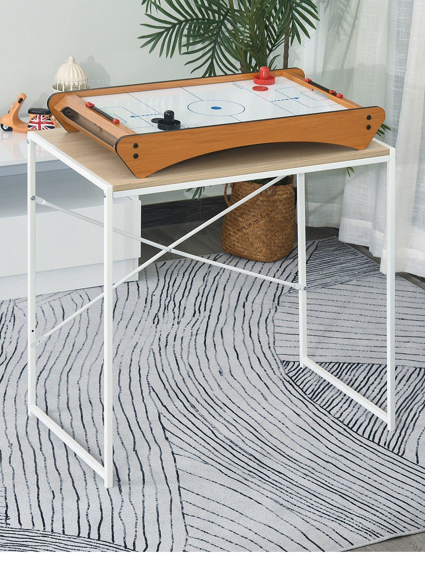 Homcom Mini Air Hockey Tabletop Games Table W/ 2 Pucks Pushers Fan Scoreboard Markings