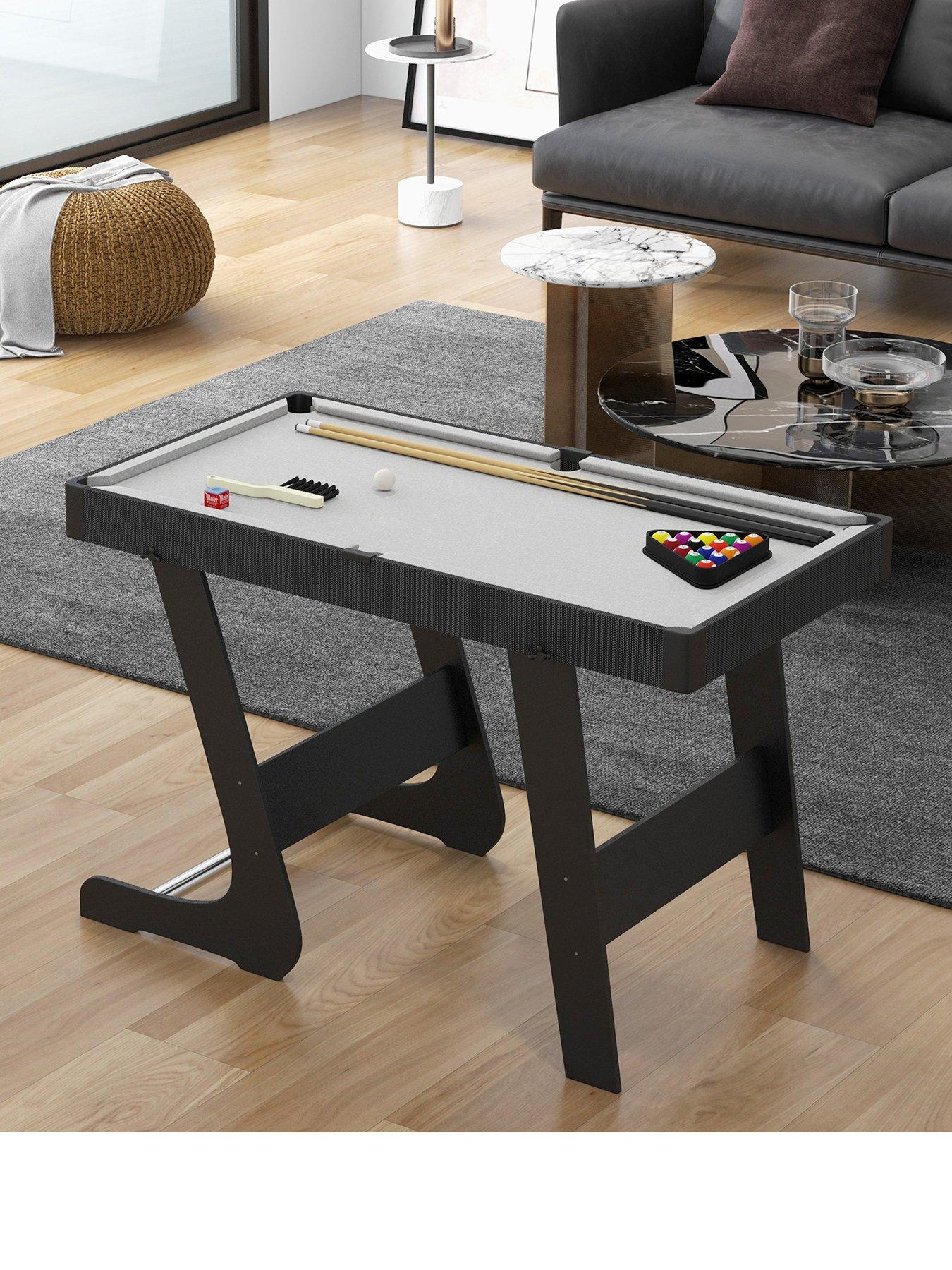 Sportnow 3.5Ft Folding Pool Games Table Set With Cues, Balls, Chalk, Triangle, Brush