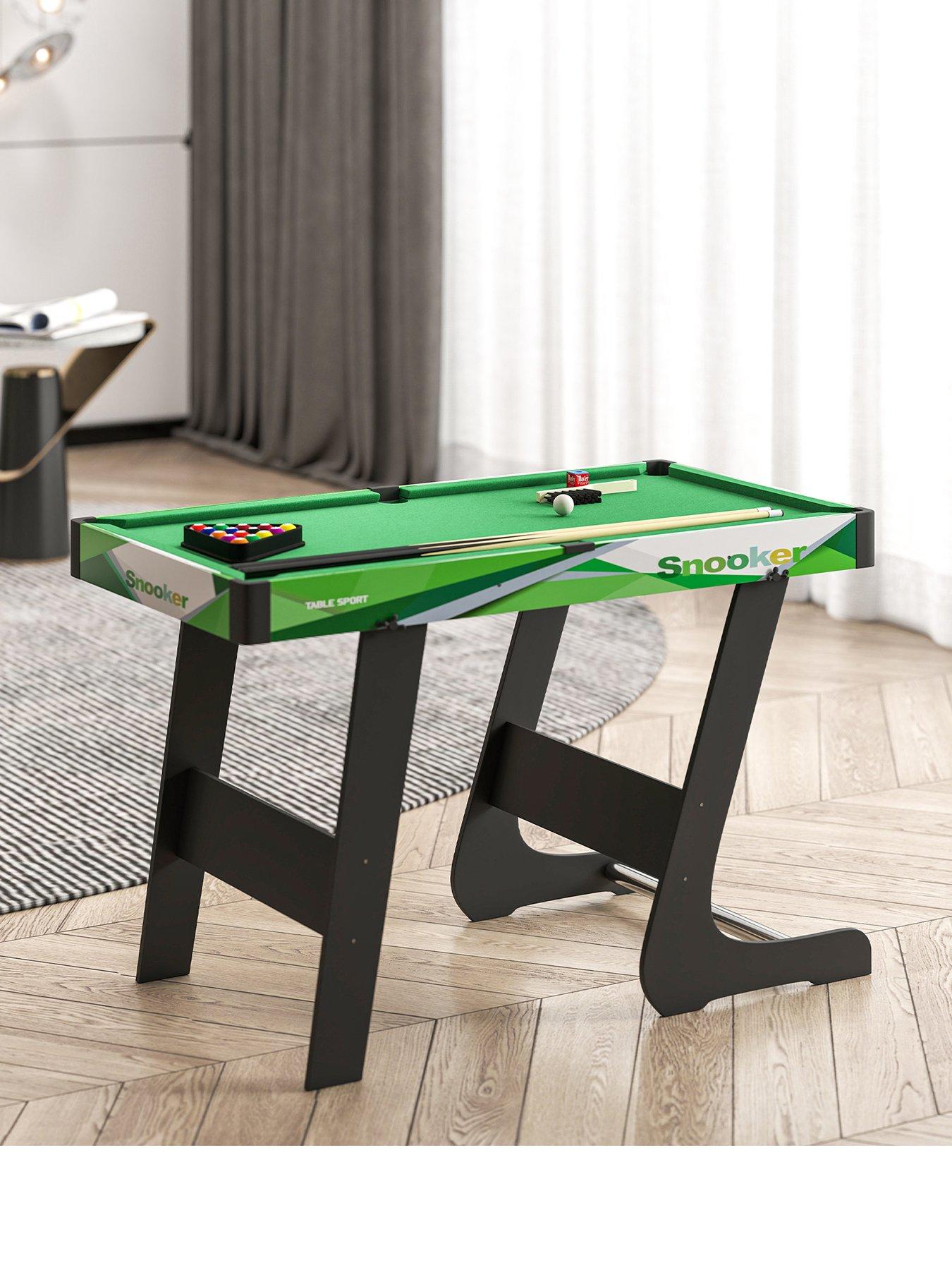 Sportnow 104Cm Folding Pool Games Table With Cues, Balls, Chalk, Triangle, Brush