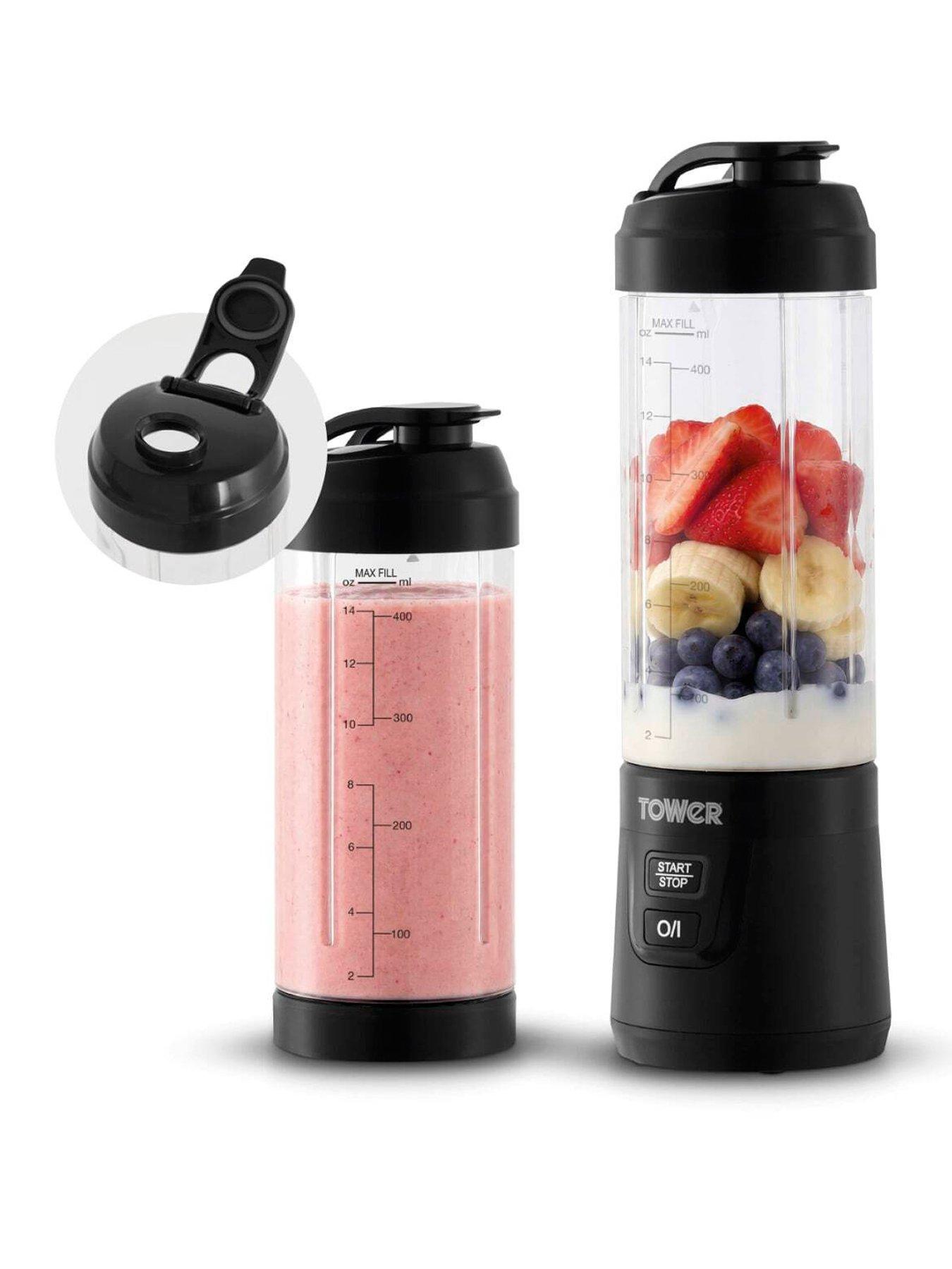 Tower Portable Rechargeable Blender With 400Ml Bpa Free Bottle, Leak Proof Lid, Black - Image 4