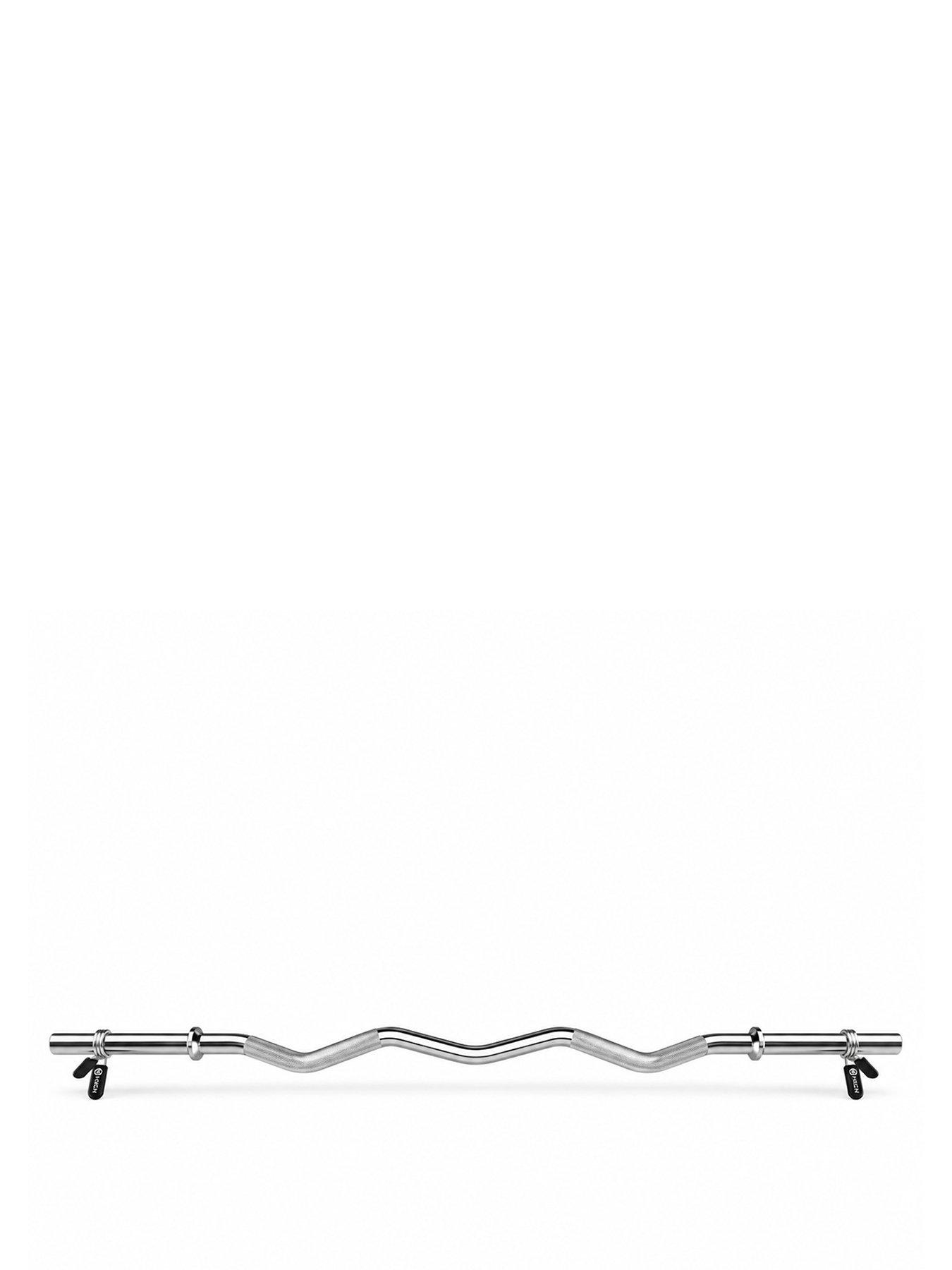 Image 1 of 3 of HXGN HXGN 1' EZ Curl Bar with Spring Collars - Chrome