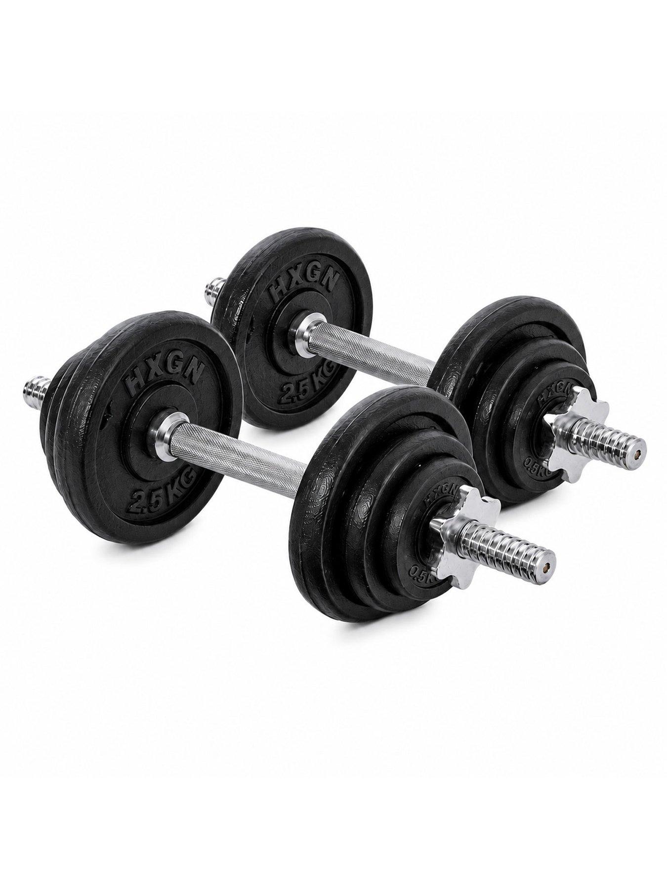 Image 2 of 7 of HXGN HXGN 20kg Cast Iron Dumbbell Weight Set