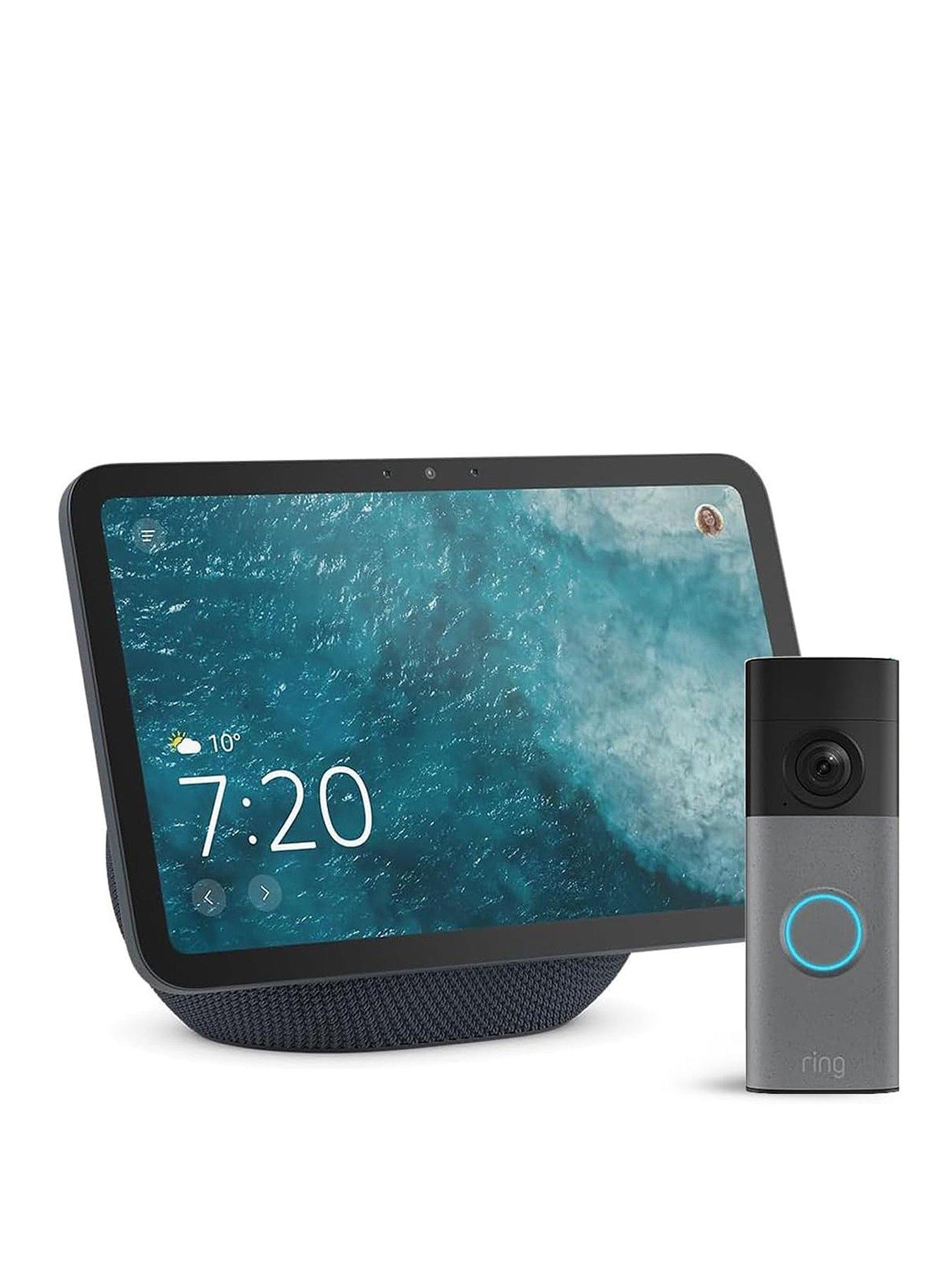 Image 1 of 8 of RING Ring Battery Video Doorbell Matte Mocha (Newest Gen) & Amazon Echo Show 8 (2025 release) - Graphite