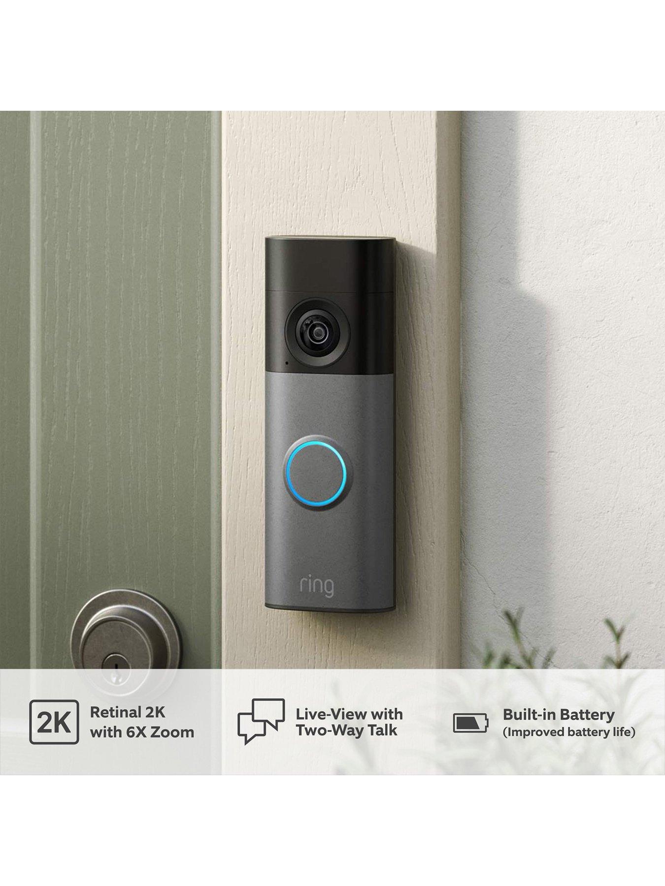 Image 2 of 8 of RING Ring Battery Video Doorbell Matte Mocha (Newest Gen) & Amazon Echo Show 8 (2025 release) - Graphite
