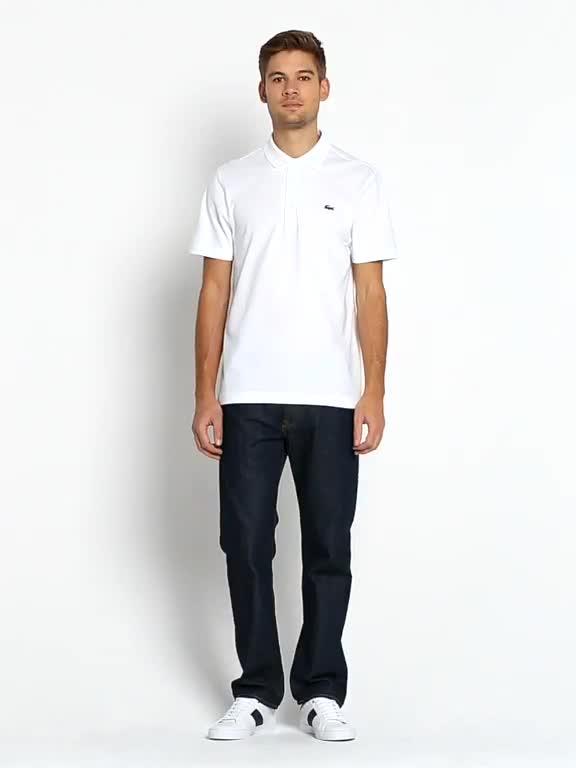 lacoste plain white shirt