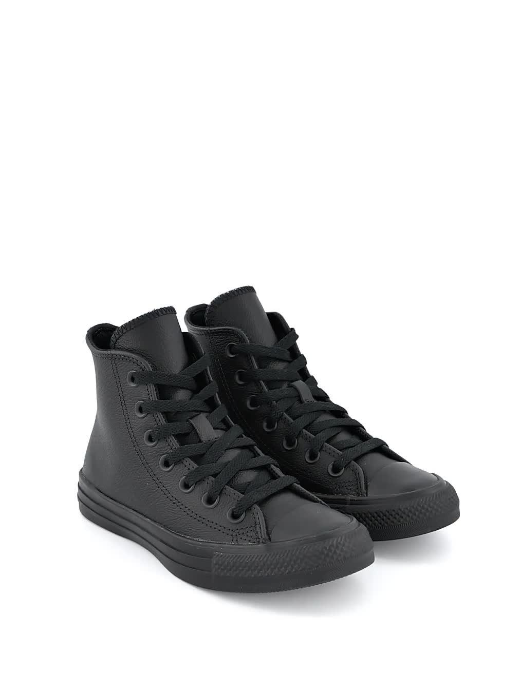 Image thumbnail 8 of 8 of Converse Leather Hi Top Trainers - Black