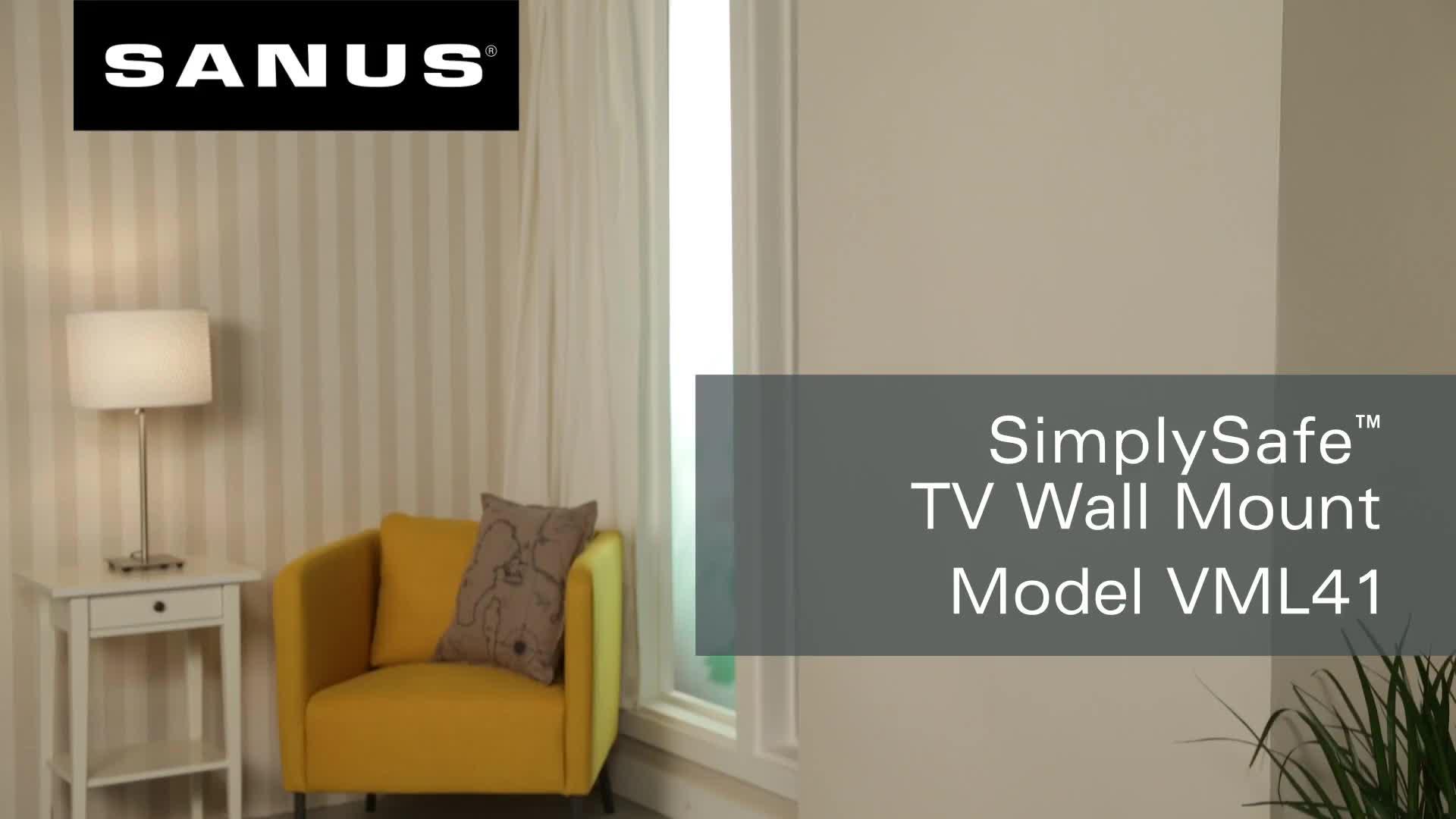 Image thumbnail 5 of 5 of SANUS SimplySafe VML41-B2 Fixed 22-50" TV Bracket