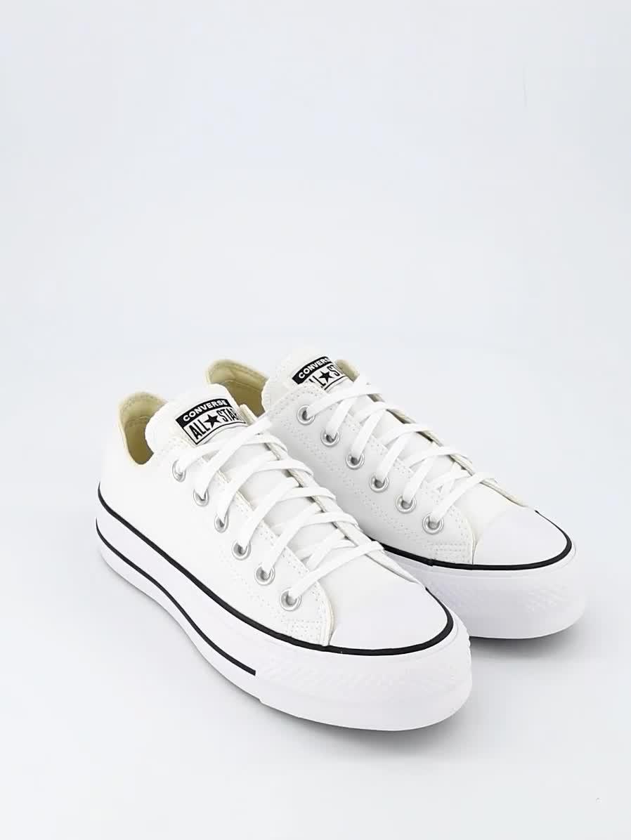 Converse Womens Lift Ox Trainers White/Black Very