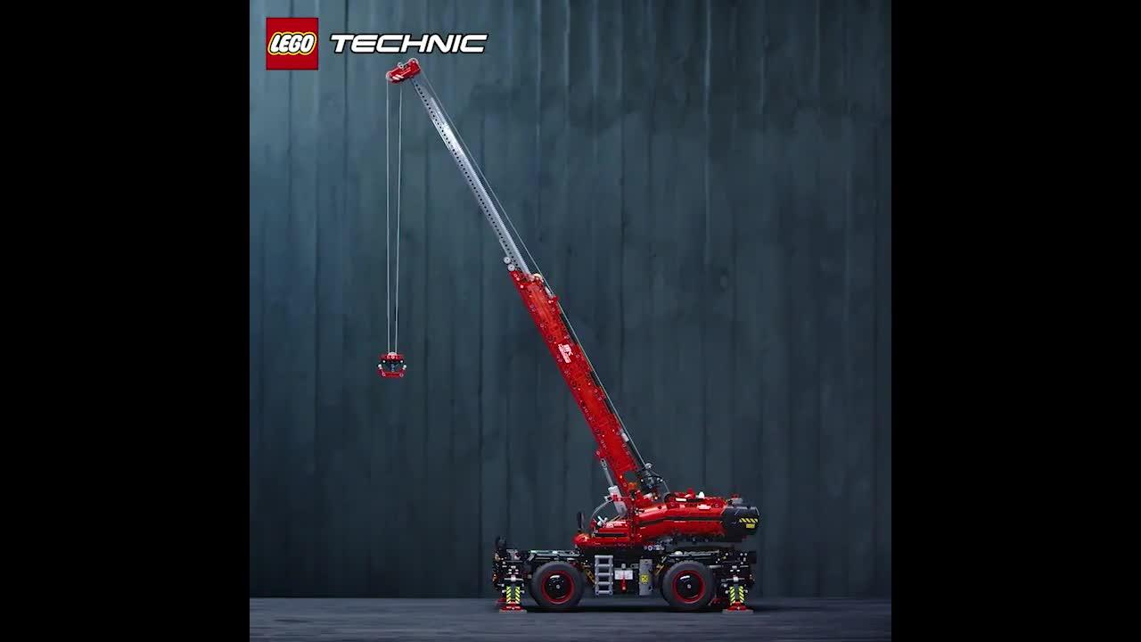 lego 42082 technic rough terrain crane construction vehicle toy