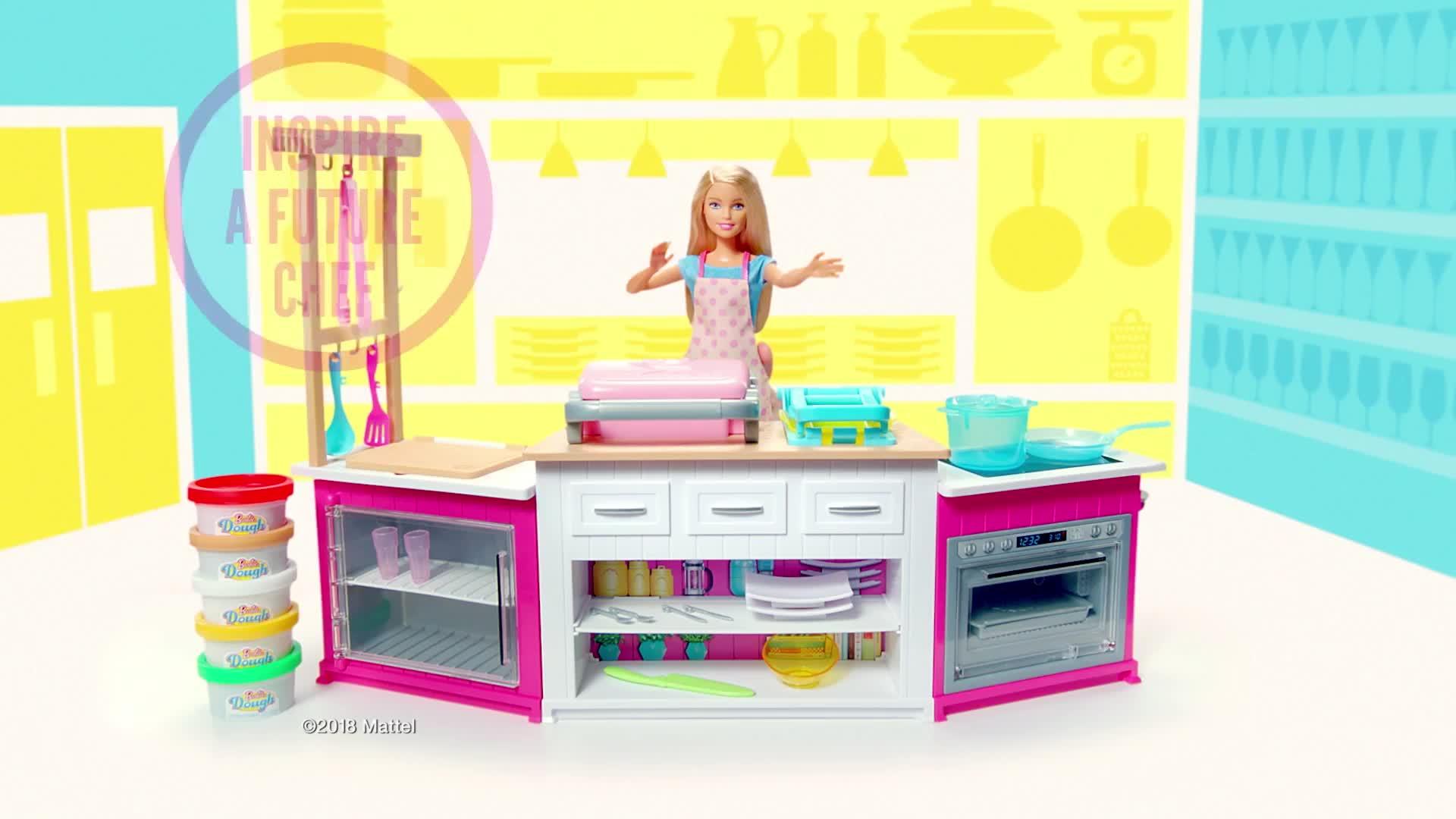 barbie ultimate kitchen playset with doll