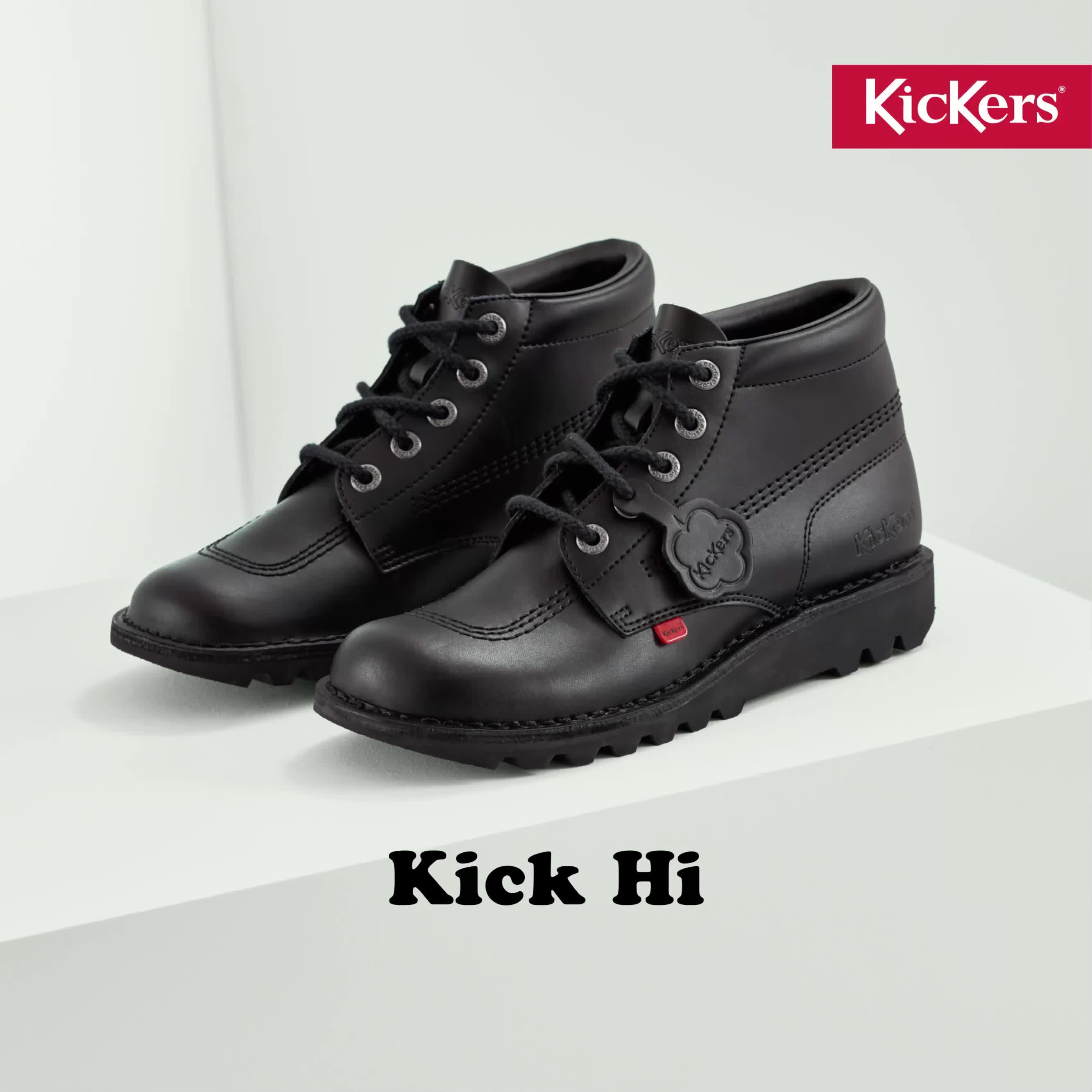 Kickers Kick Hi Leather Ankle Boots Black Very