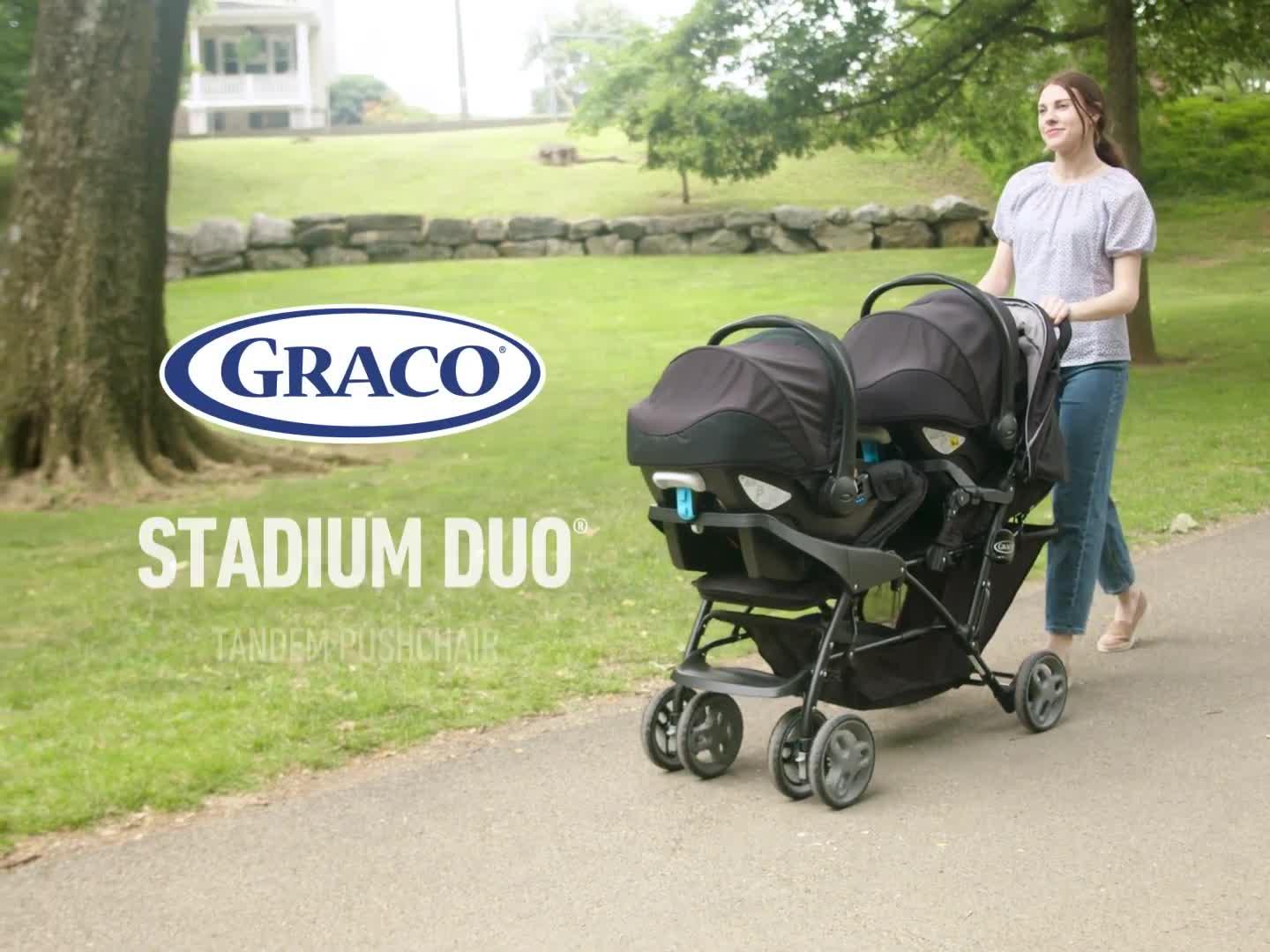 Graco Stadium Duo Tandem Stroller Black/Grey Very