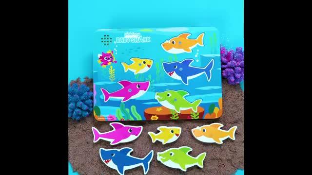 baby shark chunky wooden sound puzzle