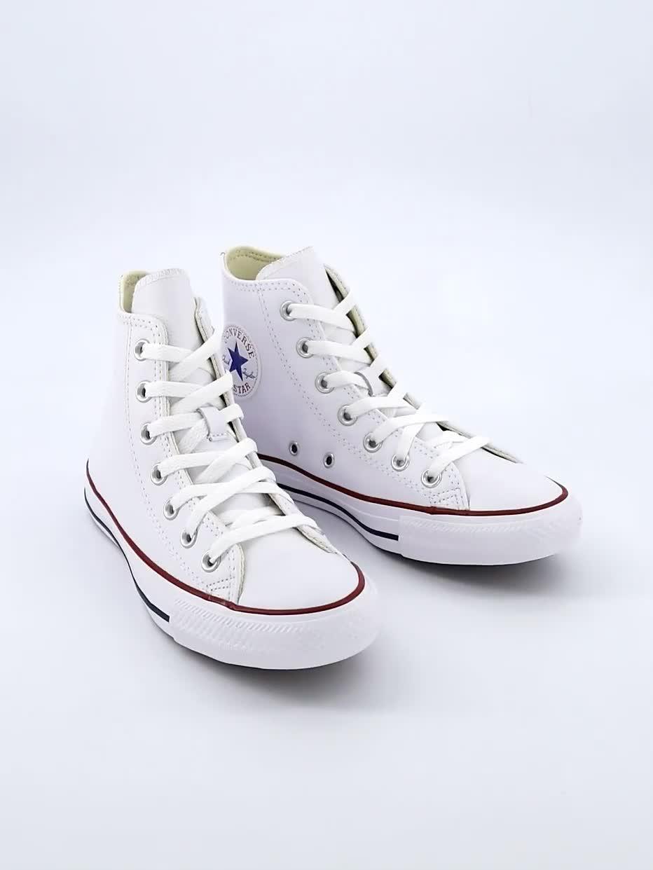 Image thumbnail 7 of 7 of Converse Unisex Leather Hi Top Trainers - White