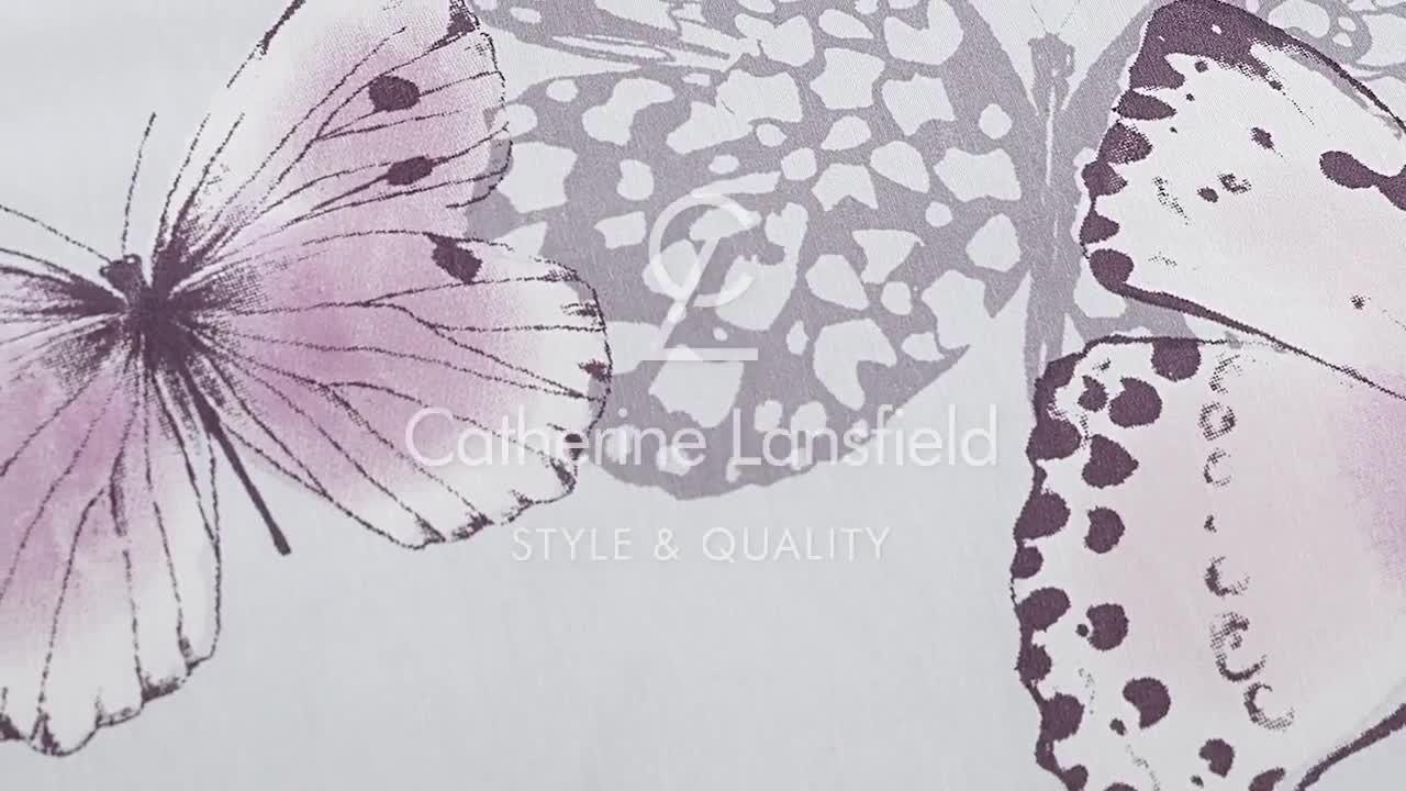Image thumbnail 7 of 7 of Catherine Lansfield Butterflies Duvet Cover Set - Heather