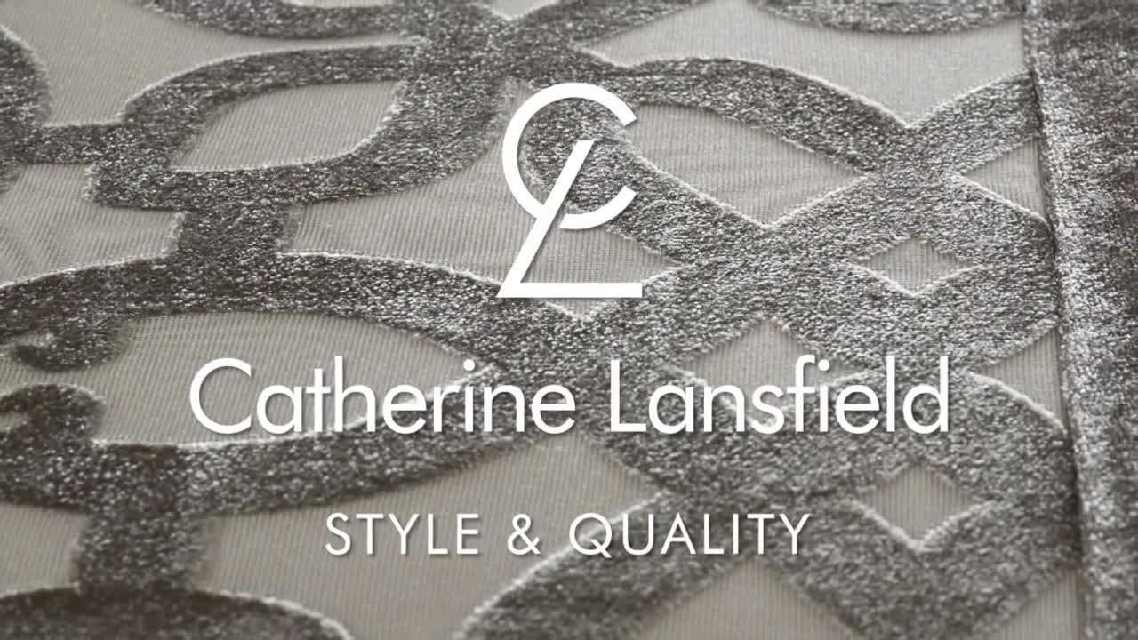 Image thumbnail 5 of 5 of Catherine Lansfield Lattice Cut Velvet Cushion - Natural