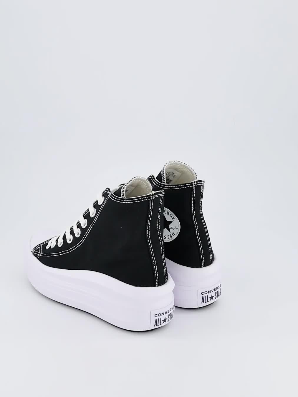 Image thumbnail 6 of 6 of Converse Womens Move Hi Top Trainers - Black/White