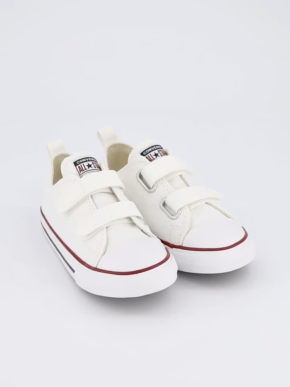 Image thumbnail 7 of 7 of Converse Infant Unisex Easy-On Velcro Canvas Ox Trainers - White