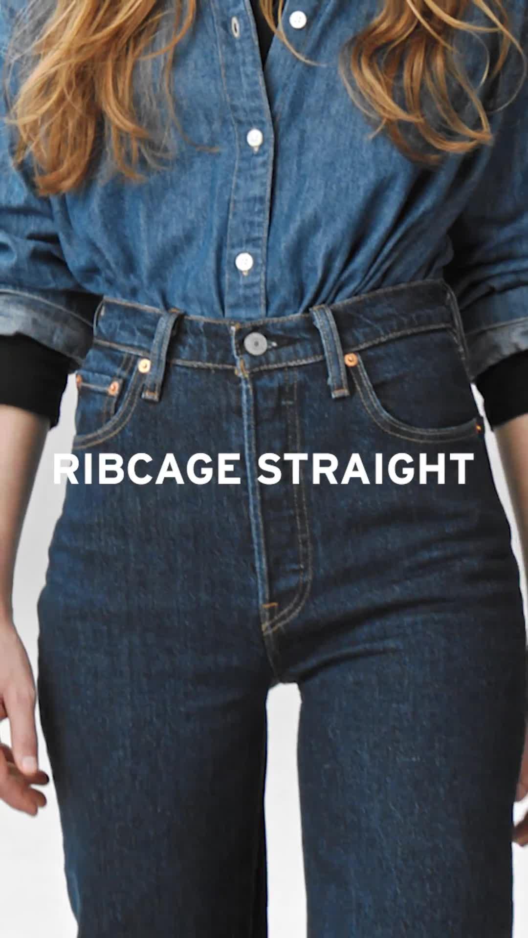 Image thumbnail 5 of 5 of Levi's Plus Ribcage Straight Ankle Jeans (plus Size) - Black Sprout