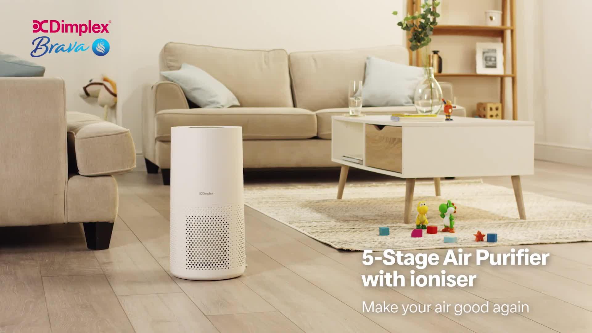 Image thumbnail 7 of 7 of Dimplex Brava 5 Stage Portable Air Purifier, HEPA Filter, 12hr Timer