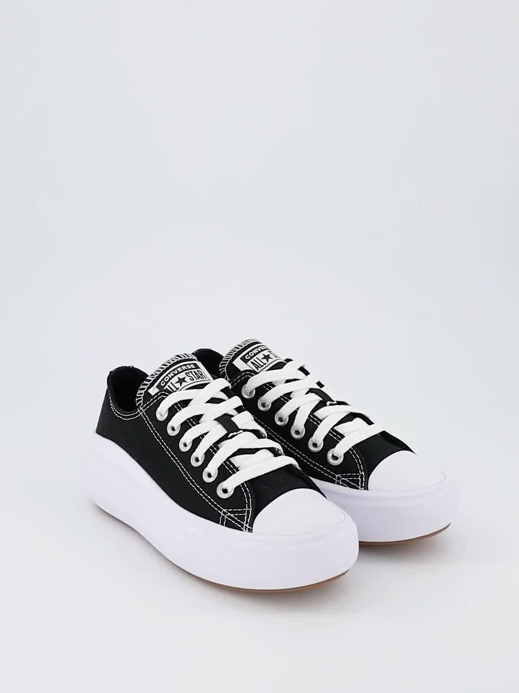 Image thumbnail 7 of 7 of Converse Womens Move Ox Trainers - Black/White