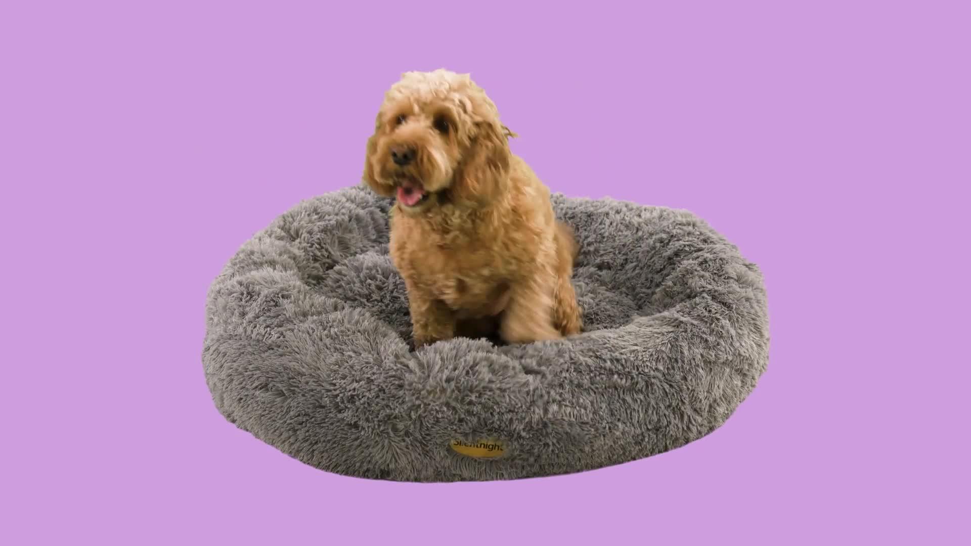 Image thumbnail 8 of 8 of Silentnight Calming Donut Pet Bed -&nbsp;Grey