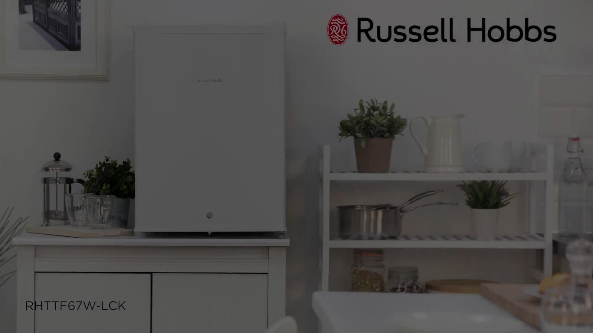Russell Hobbs RHTTF67W-LCK Under Counter Mini Fridge Cooler - White