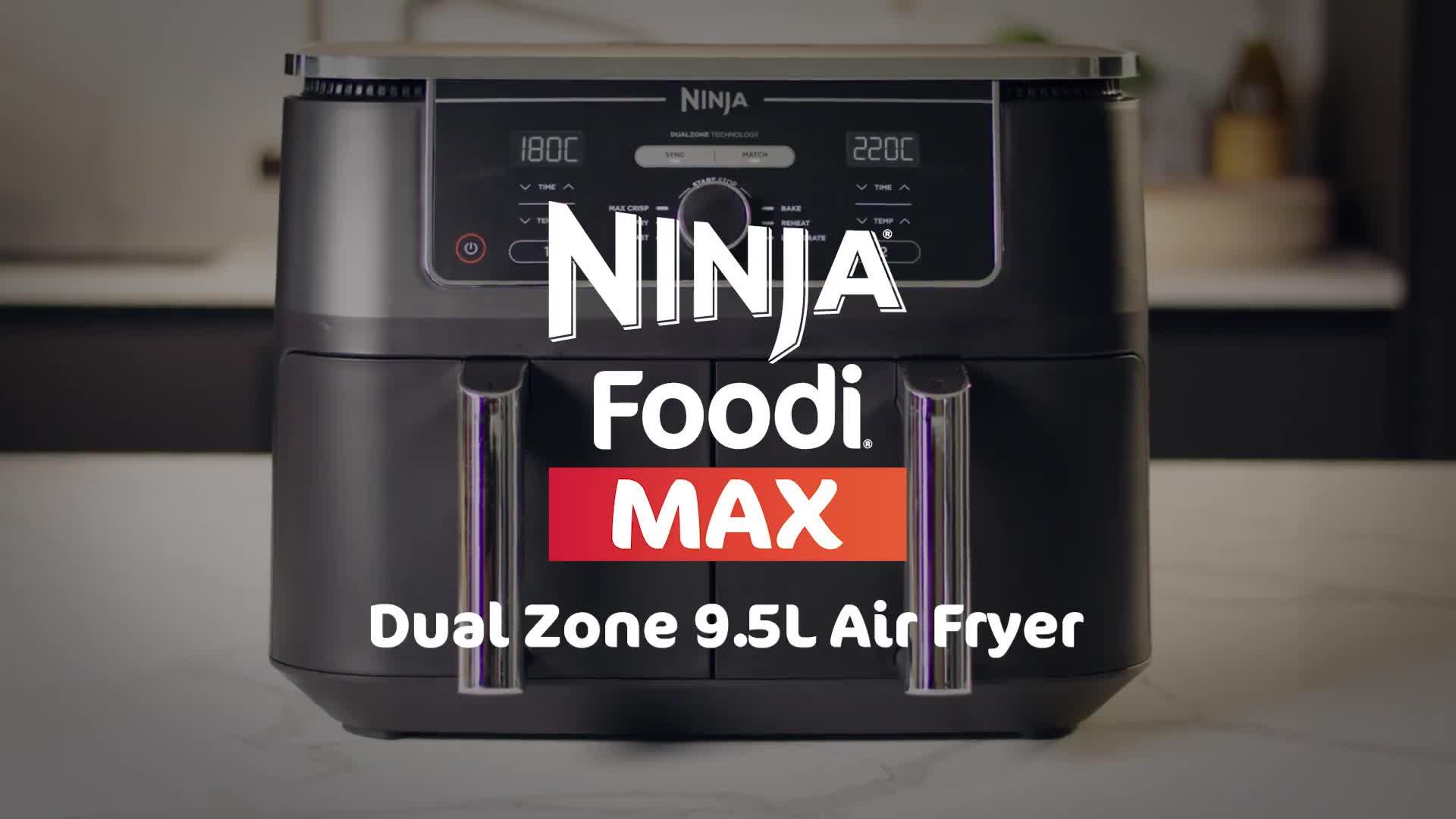 Ninja Foodi MAX Dual Zone Hot Air Fryer [AF400EU] 9.5 L Capacity, 2  Compartments, 6 Functions, Grey Black – BeeKitchen