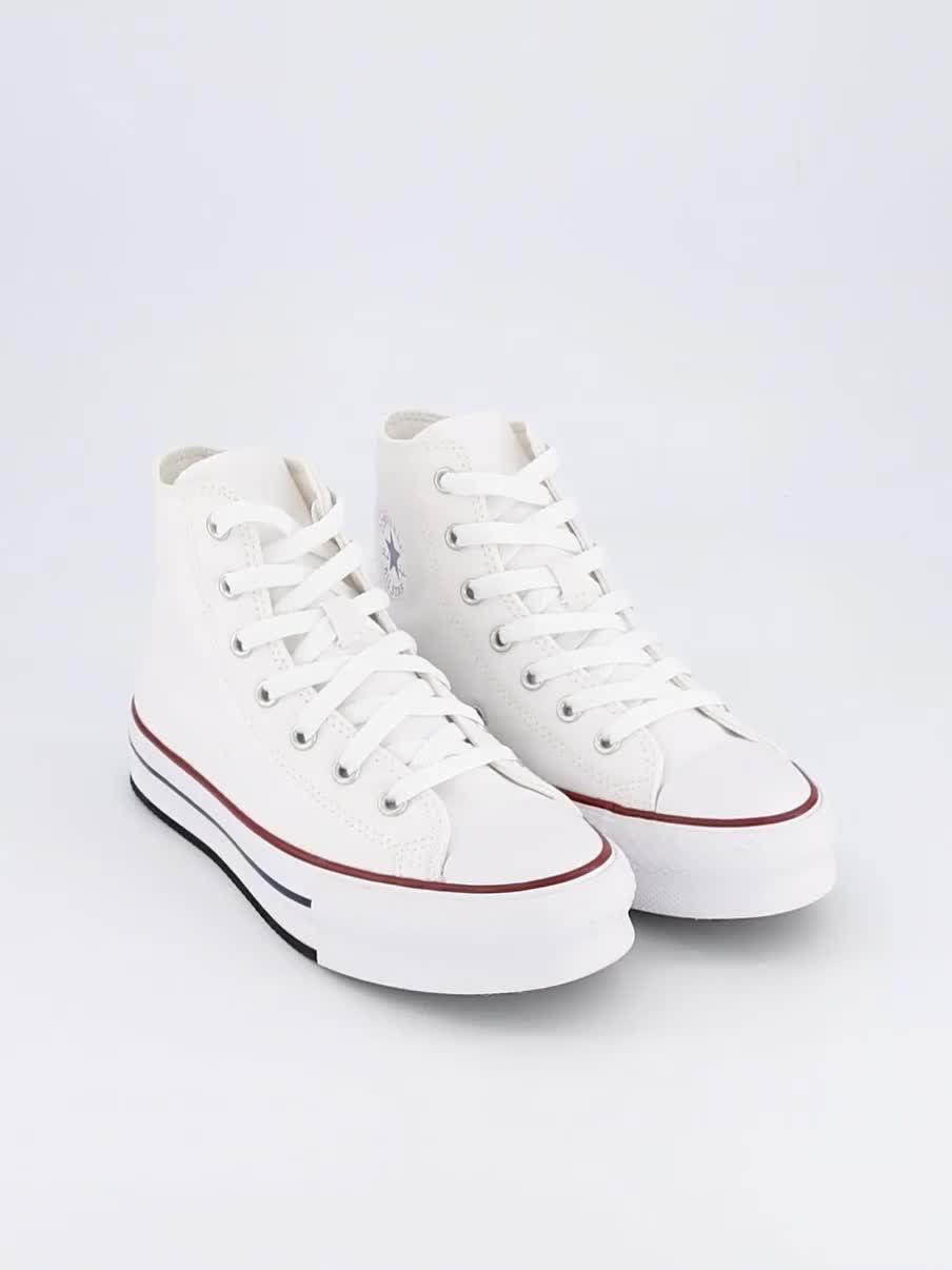Image thumbnail 7 of 7 of Converse Junior Girls Eva Lift Canvas Hi Top Trainers - White