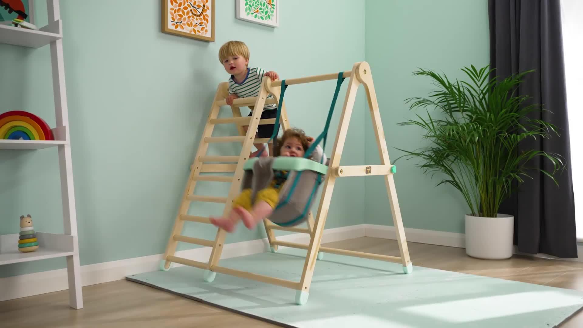 Image thumbnail 6 of 6 of Active Tots Indoor Wooden Swingframe