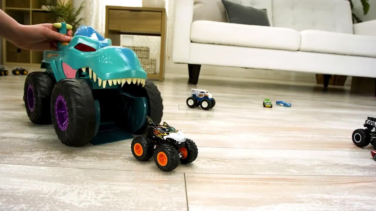 Image thumbnail 7 of 7 of Hot Wheels Monster Trucks Car Chompin' Mega-Wrex Vehicle