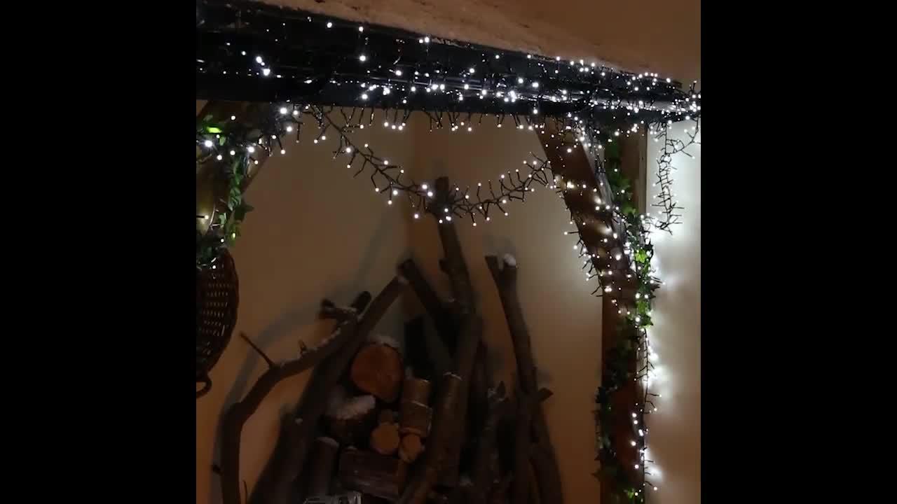 Image thumbnail 5 of 5 of Festive Set of 1000 Multifunction Bright White Sparkle Indoor/Outdoor Christmas Tree Lights