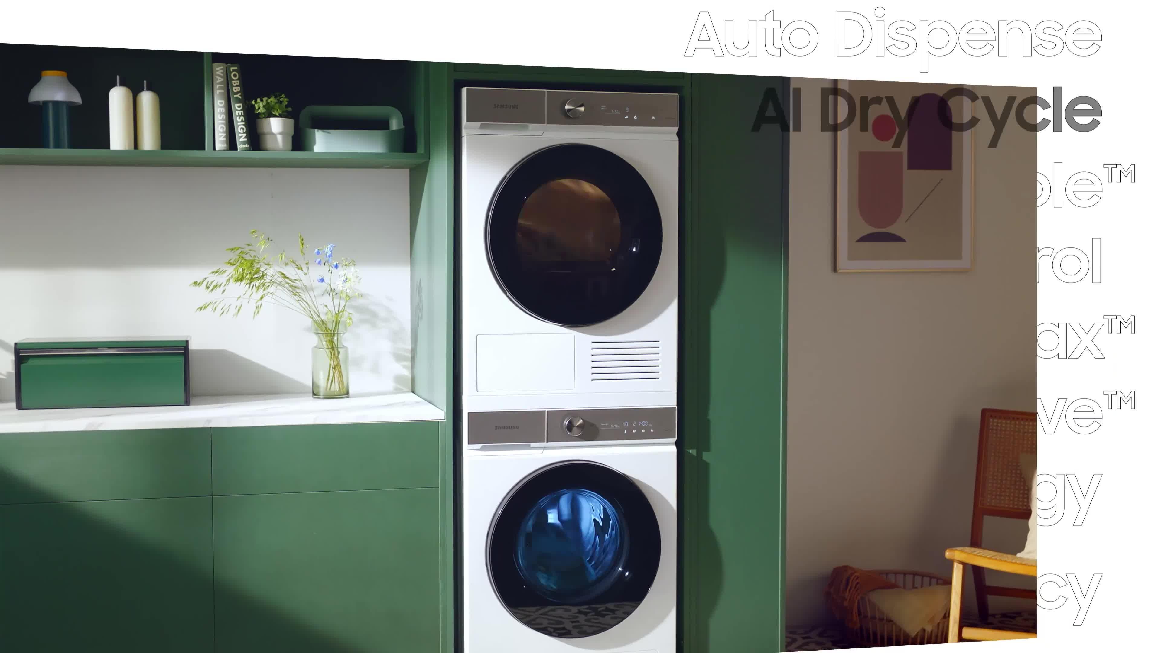 Image thumbnail 8 of 8 of Samsung Series 5+ AI Energy DV90BB5245AW/S1 OptimalDry&trade; Heat Pump Tumble Dryer - 9kg Load A+++ Rated - White