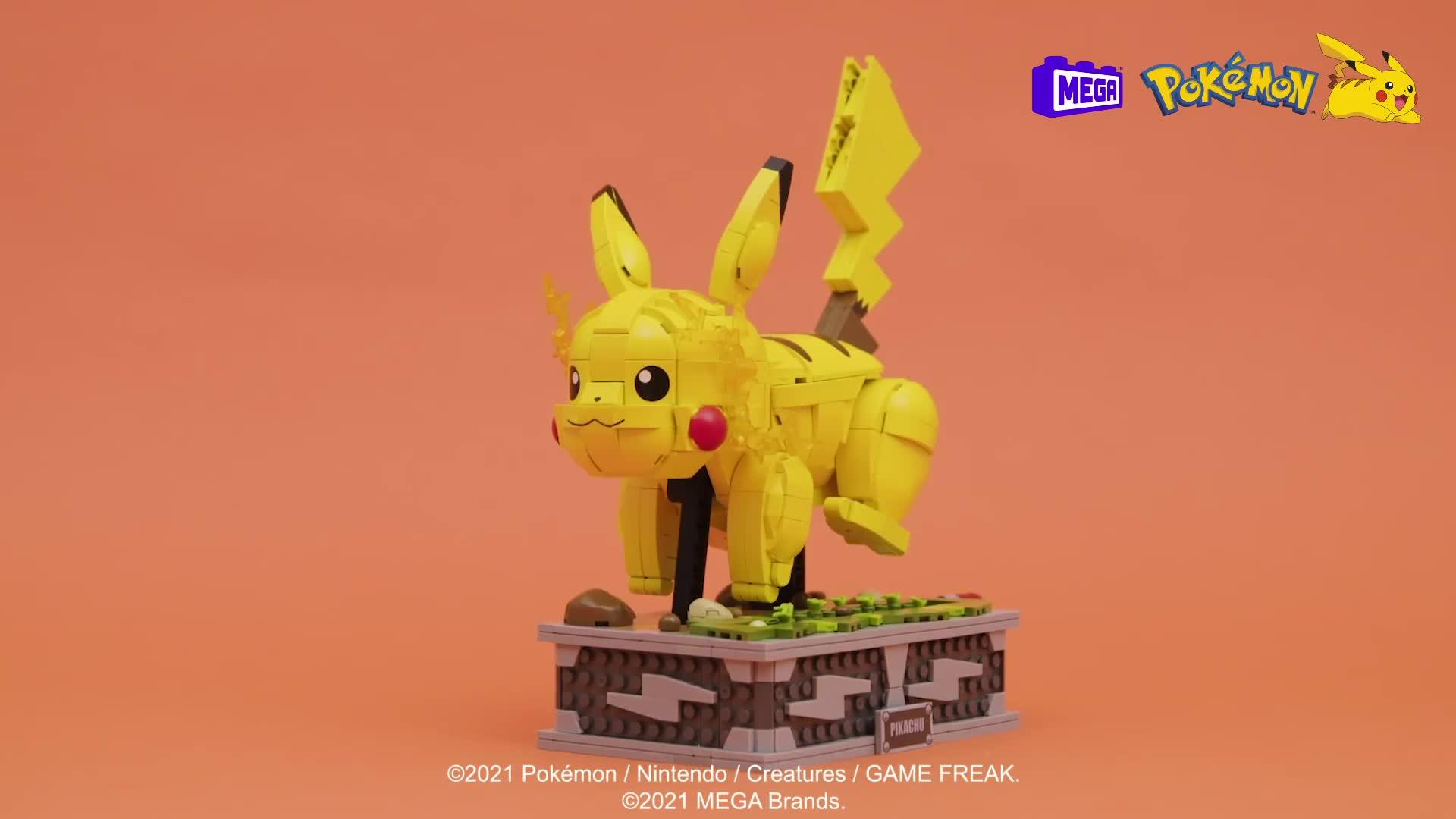 Mega Construx Pokemon Pikachu Construction Set, Building Toys for Kids  [ Exclusive] 16 Pieces