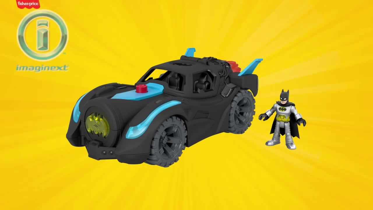 Imaginext DC Super Friends Bat Tech Lights Sounds Batmobile with Batman Figure Very