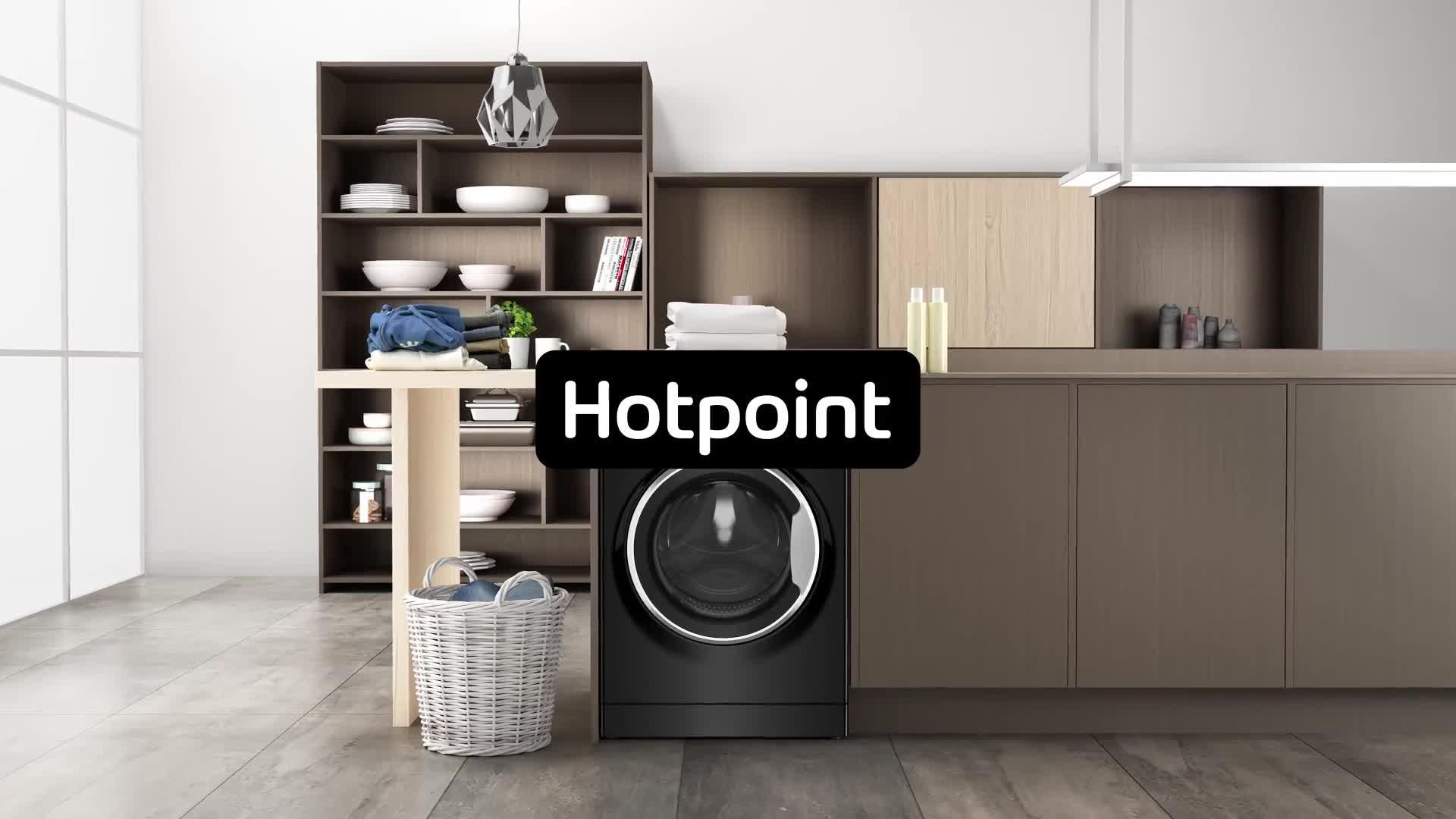 Image thumbnail 7 of 7 of Hotpoint NDB9635BSUK D|B 9+6KG 1400rpm Washer-Dryer - Black &amp; Silver