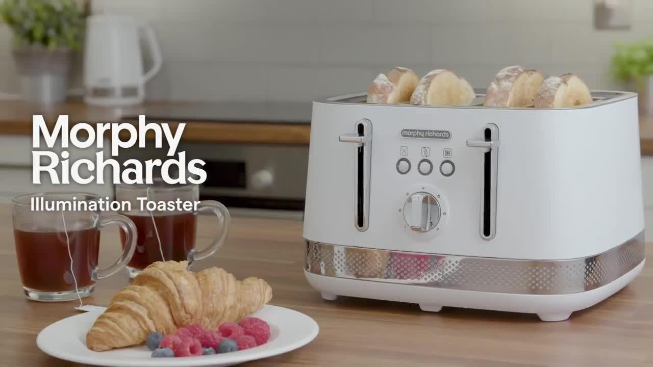 Morphy Richards Illumination 248022 4-Slice Toaster Titanium Very