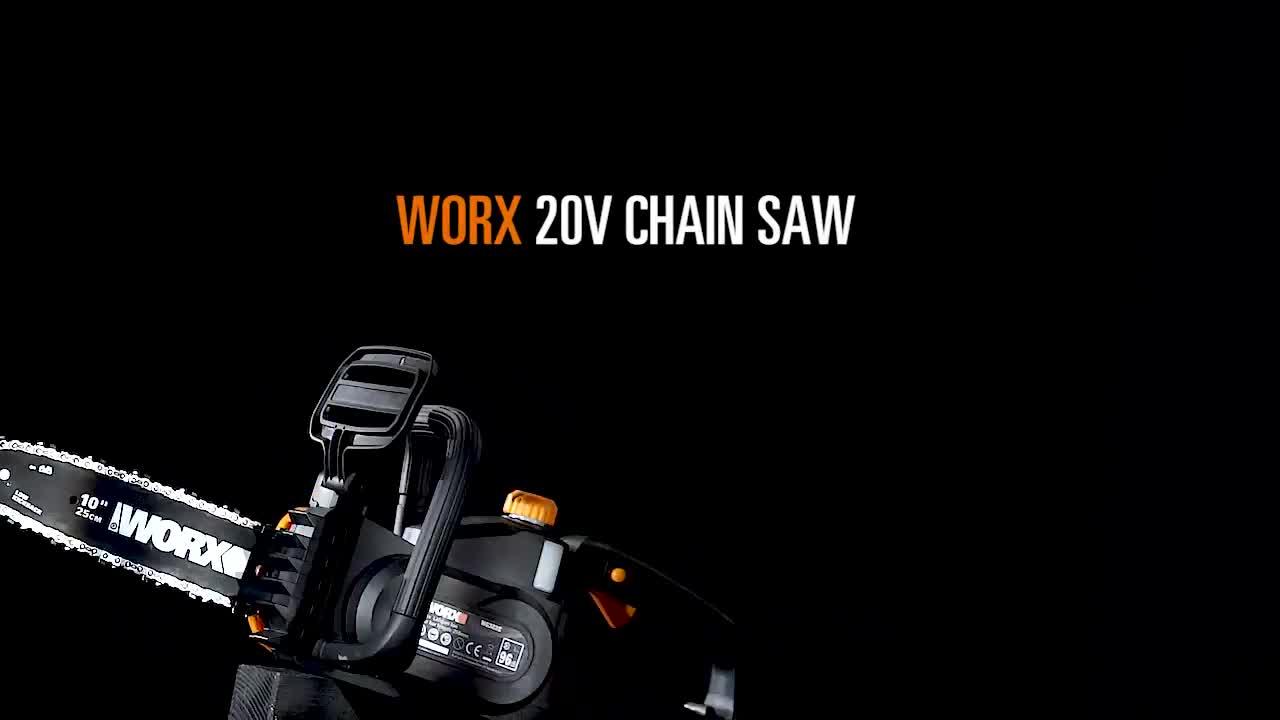 Image thumbnail 8 of 8 of Worx 20V PowerShare 25cm Cordless Chainsaw with x1 2.0Ah Battery &amp; Charger