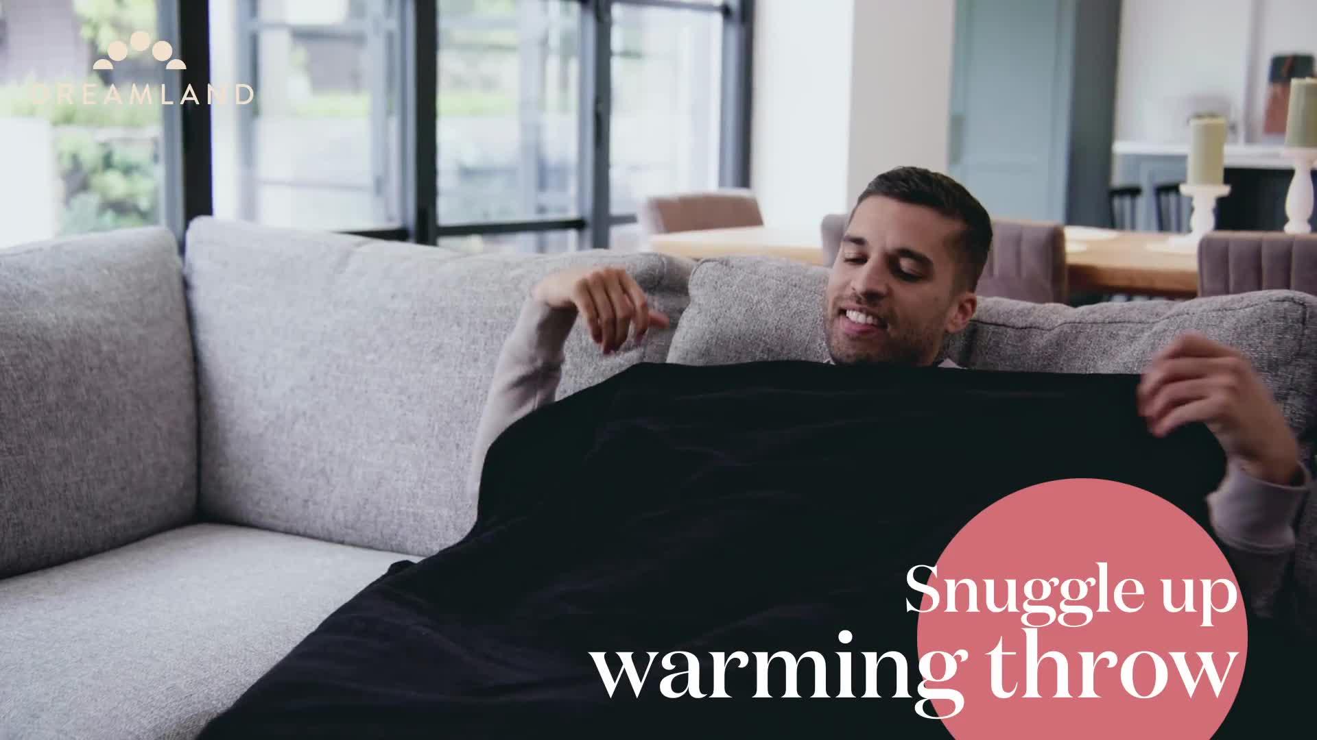 Image thumbnail 8 of 8 of Dreamland Snuggle Up Large Electric Warming Throw - Black