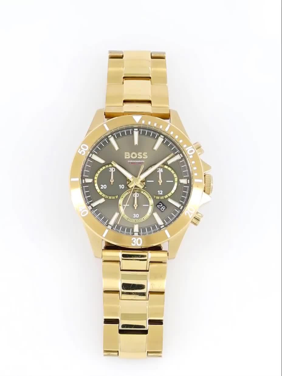 Image thumbnail 7 of 7 of BOSS Gents Troper Light Yellow Gold IP Bracelet Watch