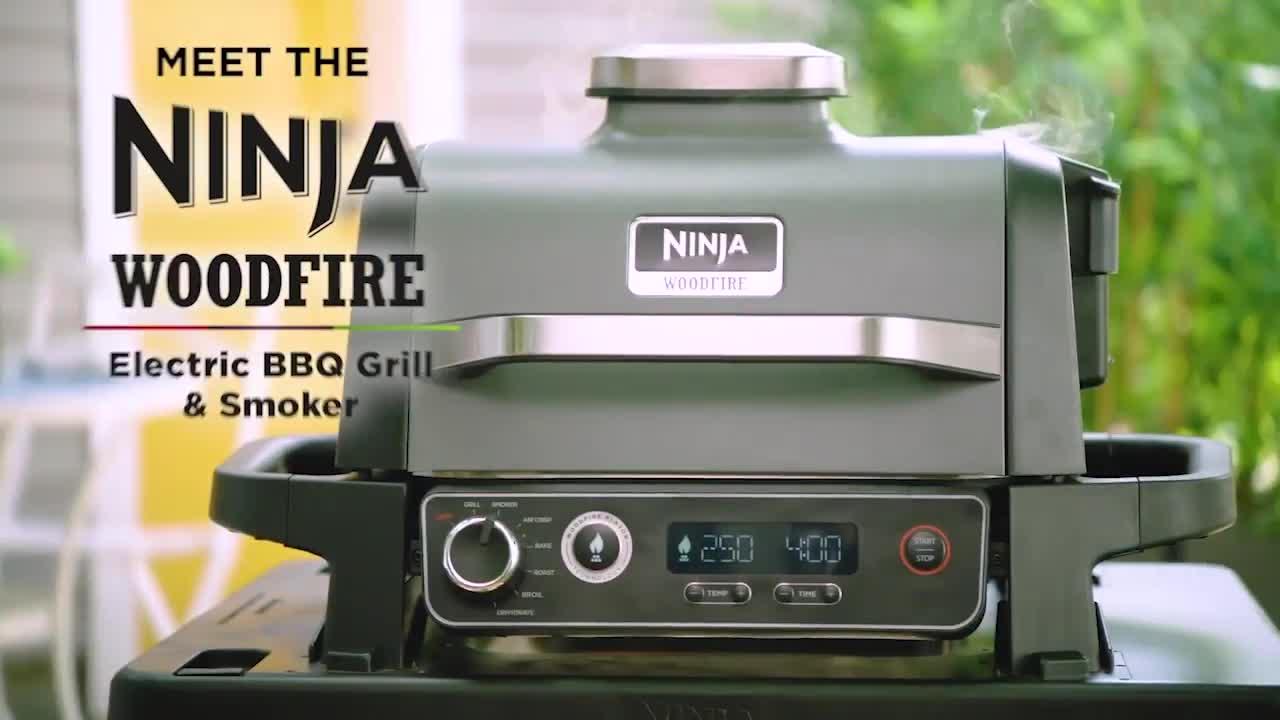 Ninja Woodfire Electric BBQ Grill & Smoker, Black