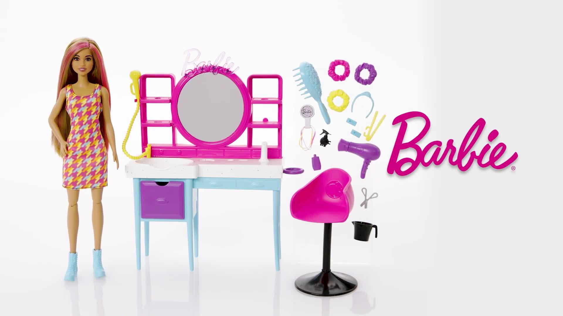 Barbie hair salon set deals