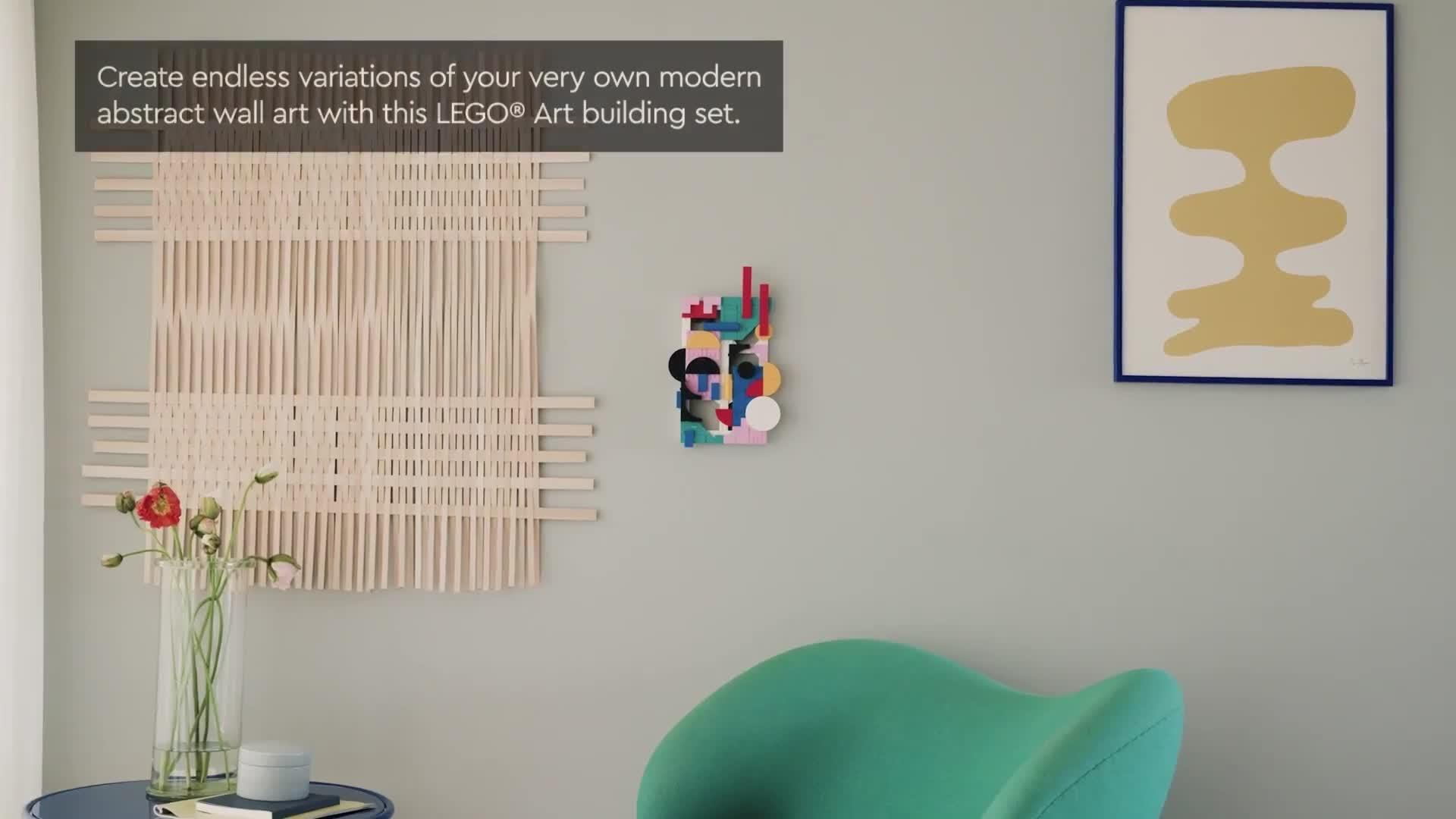 LEGO ART Modern Art Colourful Abstract Wall Canvas Set 31210 Very