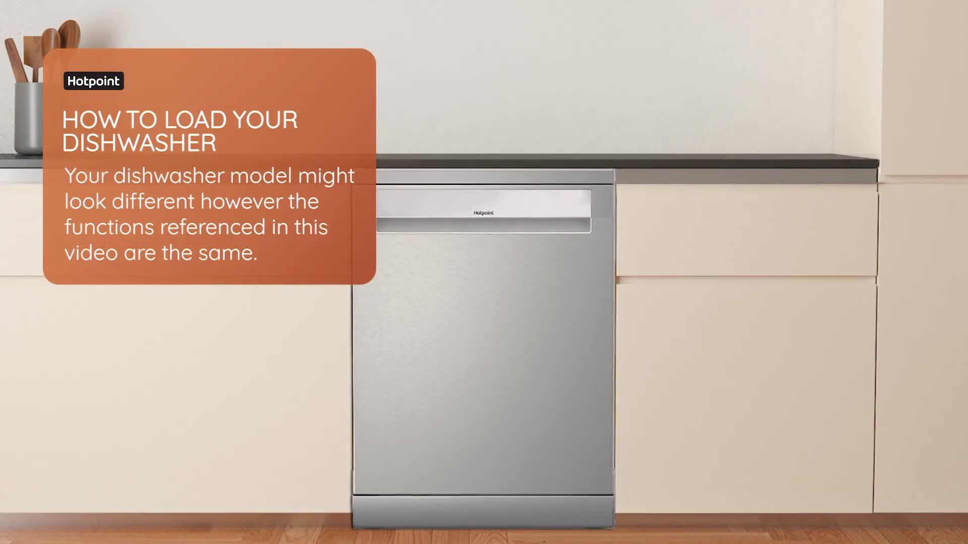 Image thumbnail 8 of 8 of Hotpoint H7FHS51XUK Fullsize 15 Place Setting Freestanding Dishwasher - Silver
