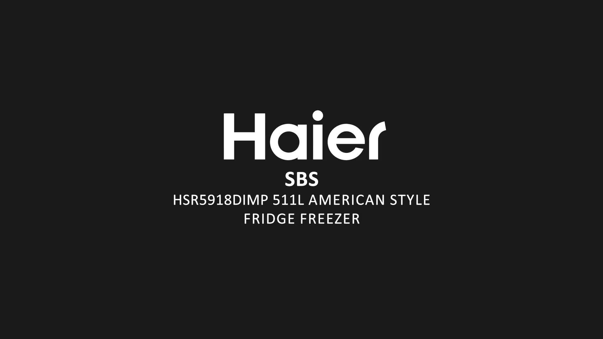 Image thumbnail 8 of 8 of Haier SBS 90 HSR5918DIMP Total No Frost American Fridge Freezer with Water &amp; Ice Dispenser,&nbsp;D Rated - Stainless Steel